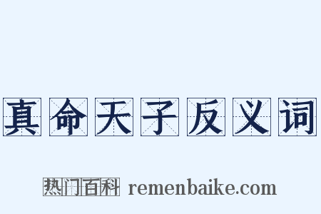 真命天子反义词是什么意思的图片